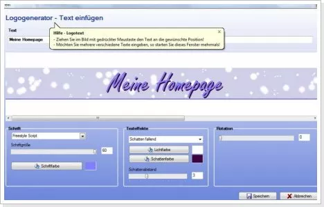 mit integriertem Logo-Generator mit integriertem Logo-Generator